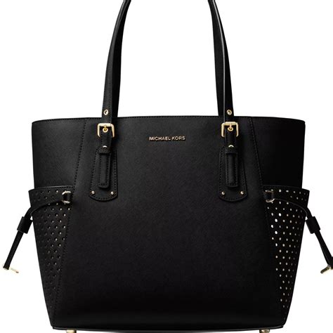 michael kors voyager east west leather tote|logo voyager east west tote.